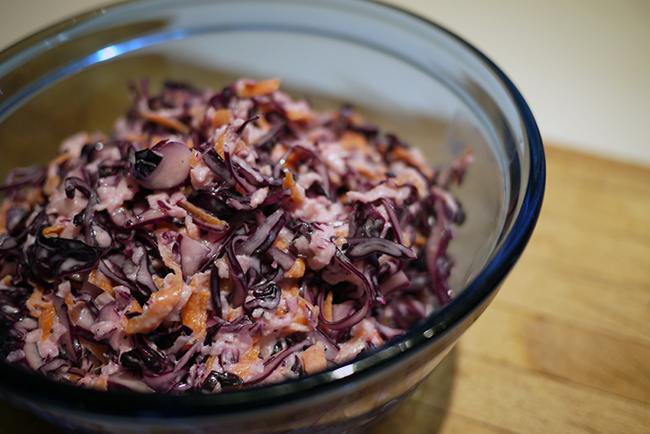 apple red cabbage coleslaw